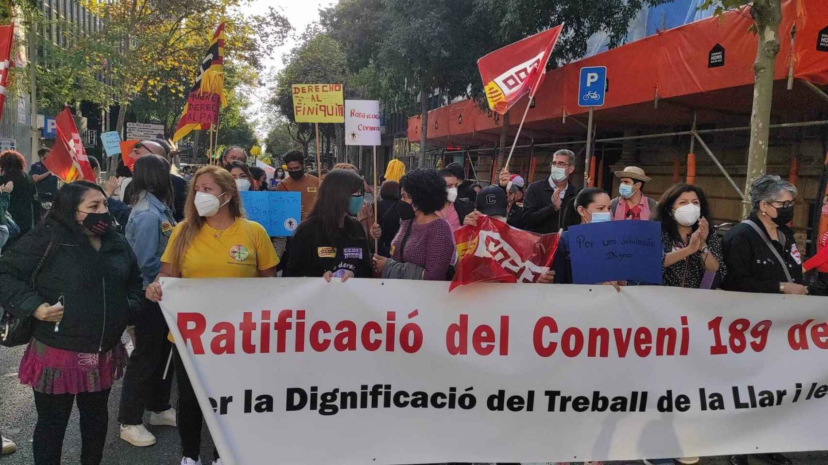 Manifestación de asociaciones de mujeres migrantes en Barcelona / CCOO