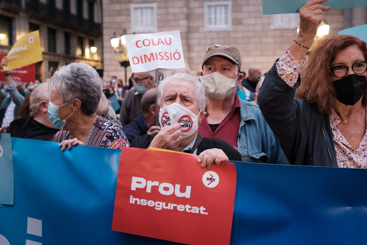 Manifestantes en la concentración de 'Barcelona és imparable' / PABLO MIRANZO
