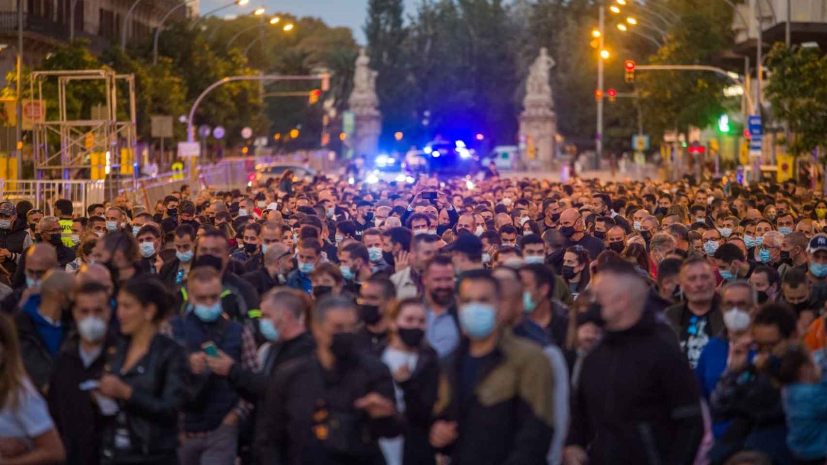 Manifestación de los cuerpos policiales en Barcelona / EUROPA PRESS - LORENA SOPENA