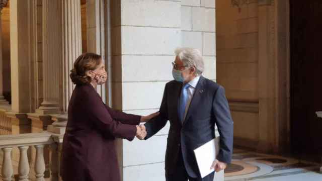 Ada Colau junto con Josep Sánchez Llibre, presidente de Foment / MA