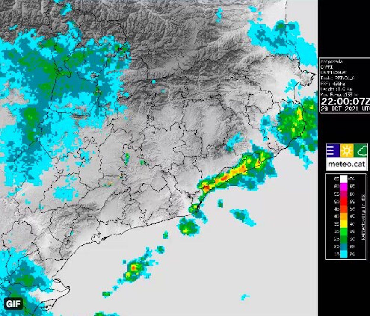 Un frente lluvioso ha barrido el litoral de Barcelona durante la madrugada / METEOCAT