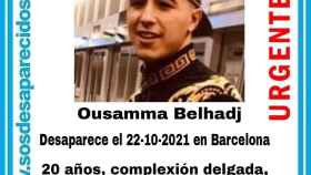 Ousamma Belhadj, el joven desaparecido en Barcelona / SOS DESAPARECIDOS
