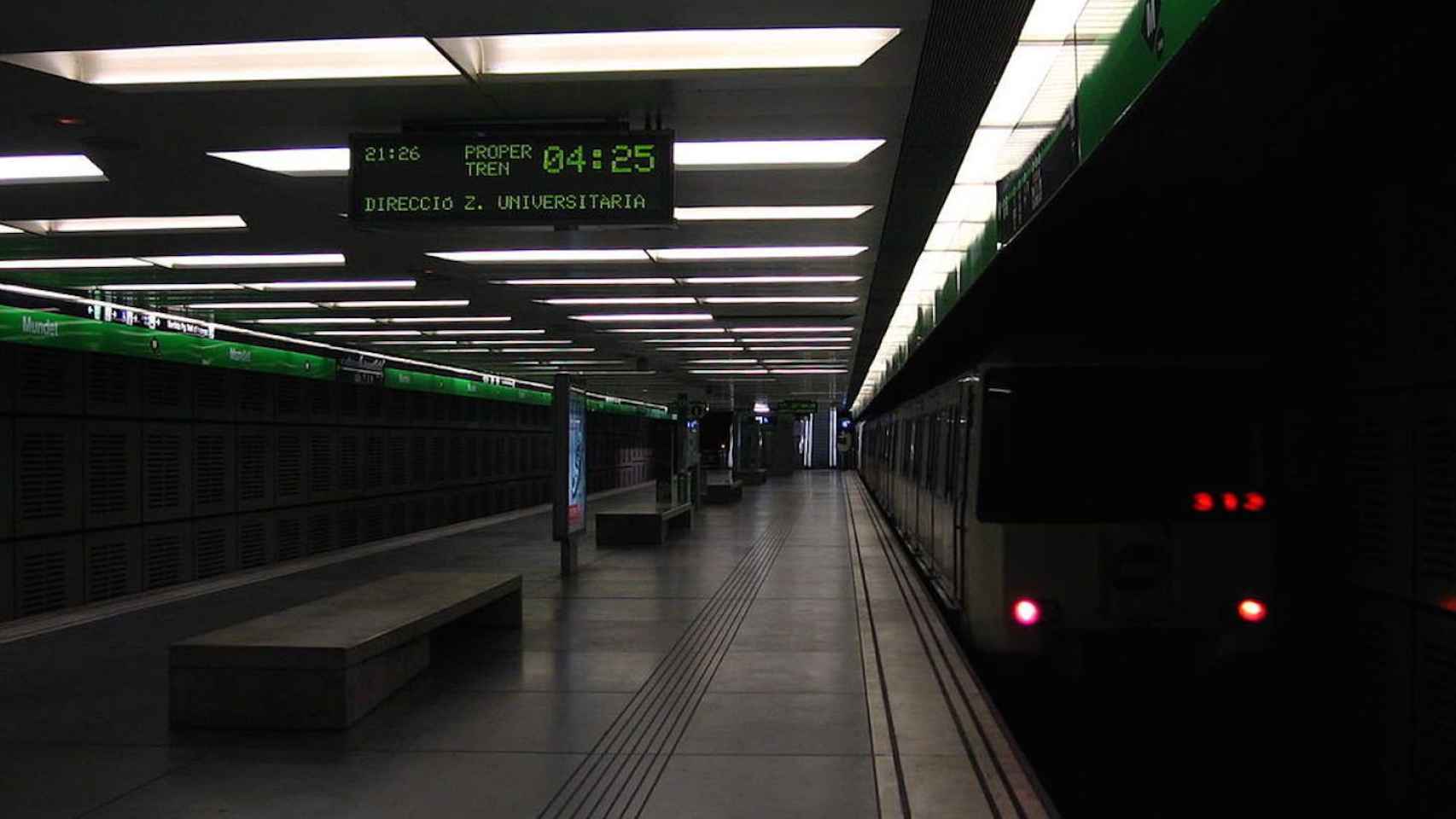 Estación de metro de la línea L3 en una imagen de archivo