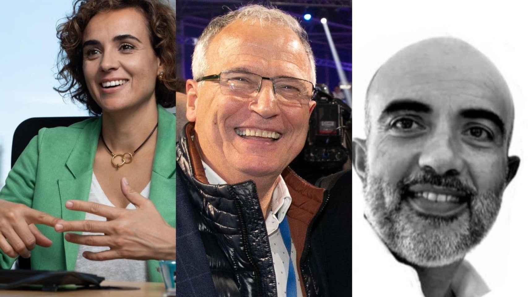 De izquierda a derecha, imágenes de Dolors Montserrat, Josep Bou y Daniel Sirera, posibles candidatos del PP en Barcelona