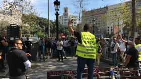 El portavoz de Élite Taxi, Tito Álvarez, durante una manifestación / RP