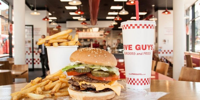 Menú de Five Guys, la cadena de hamburguesas estadounidense