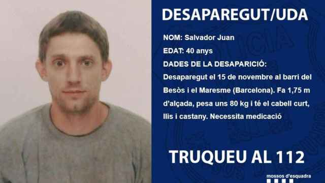 Salvador Juan, desaparecido en Barcelona / MOSSOS D'ESQUADRA
