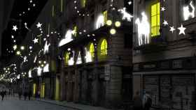 La calle de Ferran, iluminada con el pesebre / AYUNTAMIENTO DE BARCELONA