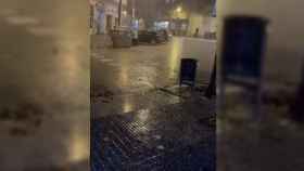 Captura de pantalla del vídeo de la lluvia de granizo en Barcelona / METRÓPOLI