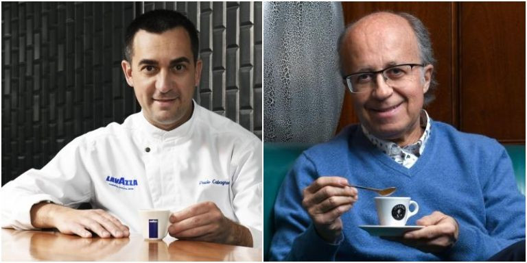 Paolo Casagrande y Javier de las Muelas tomando café / CEDIDAS