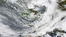 Imagen aérea de una ciclogénesis explosiva como la que está por llegar a Europa / ARCHIVO