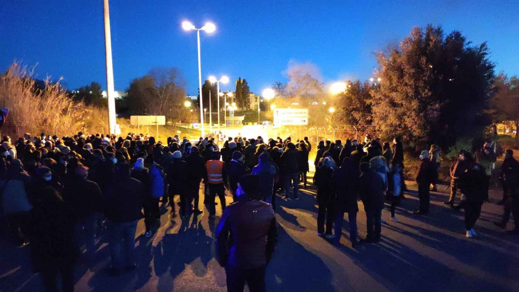 Funcionarios de prisiones protestan ante la cárcel de Brians 2 el 9 de diciembre de 2021 / UGT PRESONS