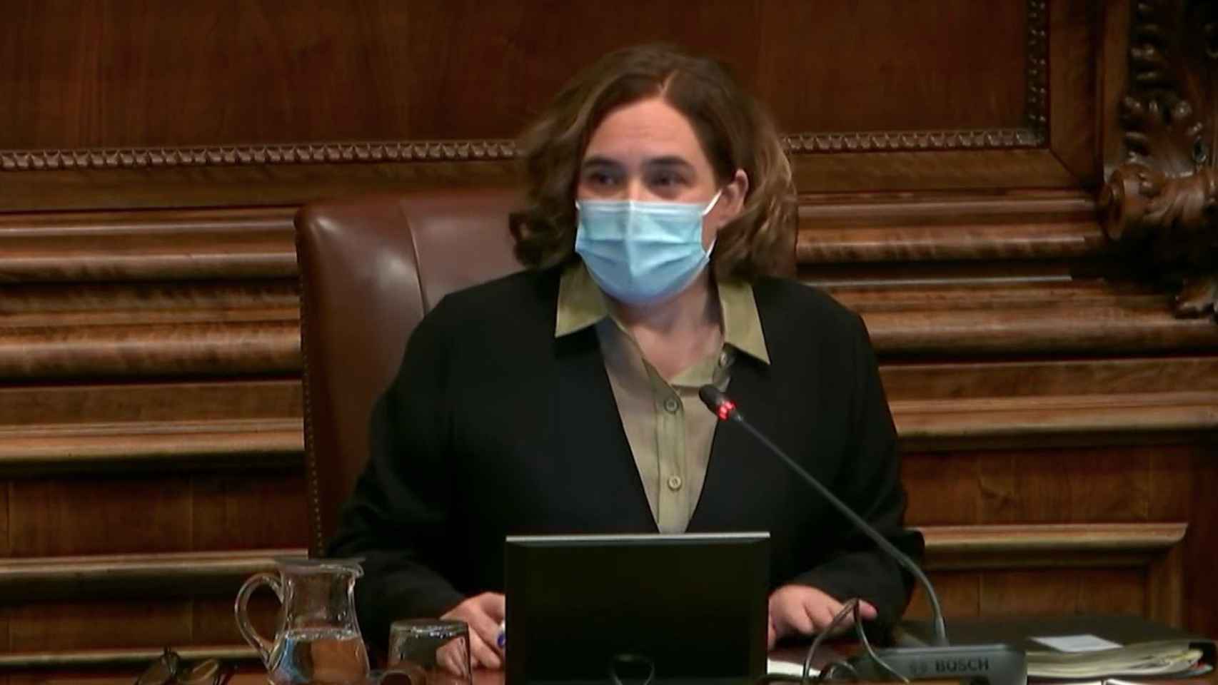 Ada Colau, en el pleno municipal de diciembre de 2021 / AYUNTAMIENTO DE BARCELONA