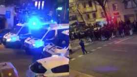 La Guardia Urbana desaloja una zona de copas en Sarrià durante la noche de Navidad en Barcelona / METRÓPOLI