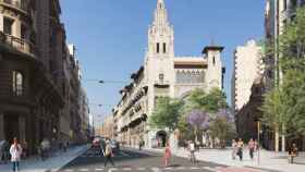 Render del Ayuntamiento de Barcelona sobre la reforma de Via Laietana sin apenas coches / AYUNTAMIENTO BARCELONA
