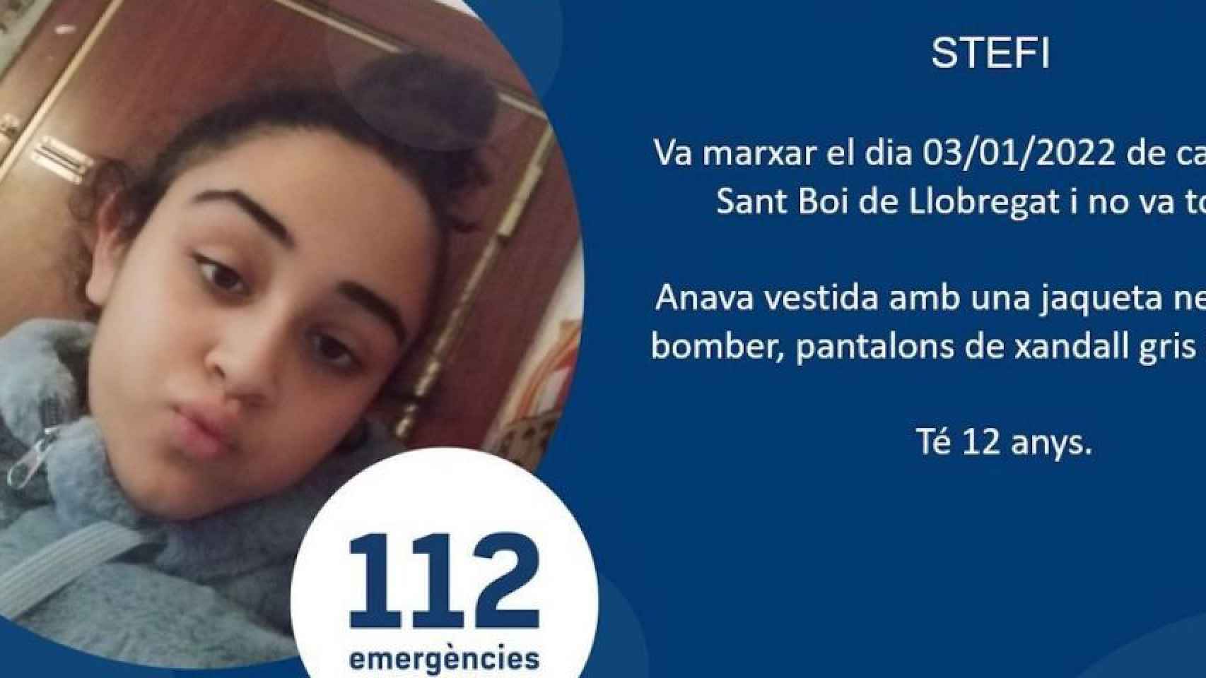 Stefi, la niña de 12 años de Sant Boi de Llobregat / MOSSOS D'ESQUADRA