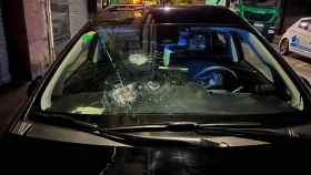 Taxi con la luna rota tras un salvaje ataque en L'Hospitalet / CEDIDA