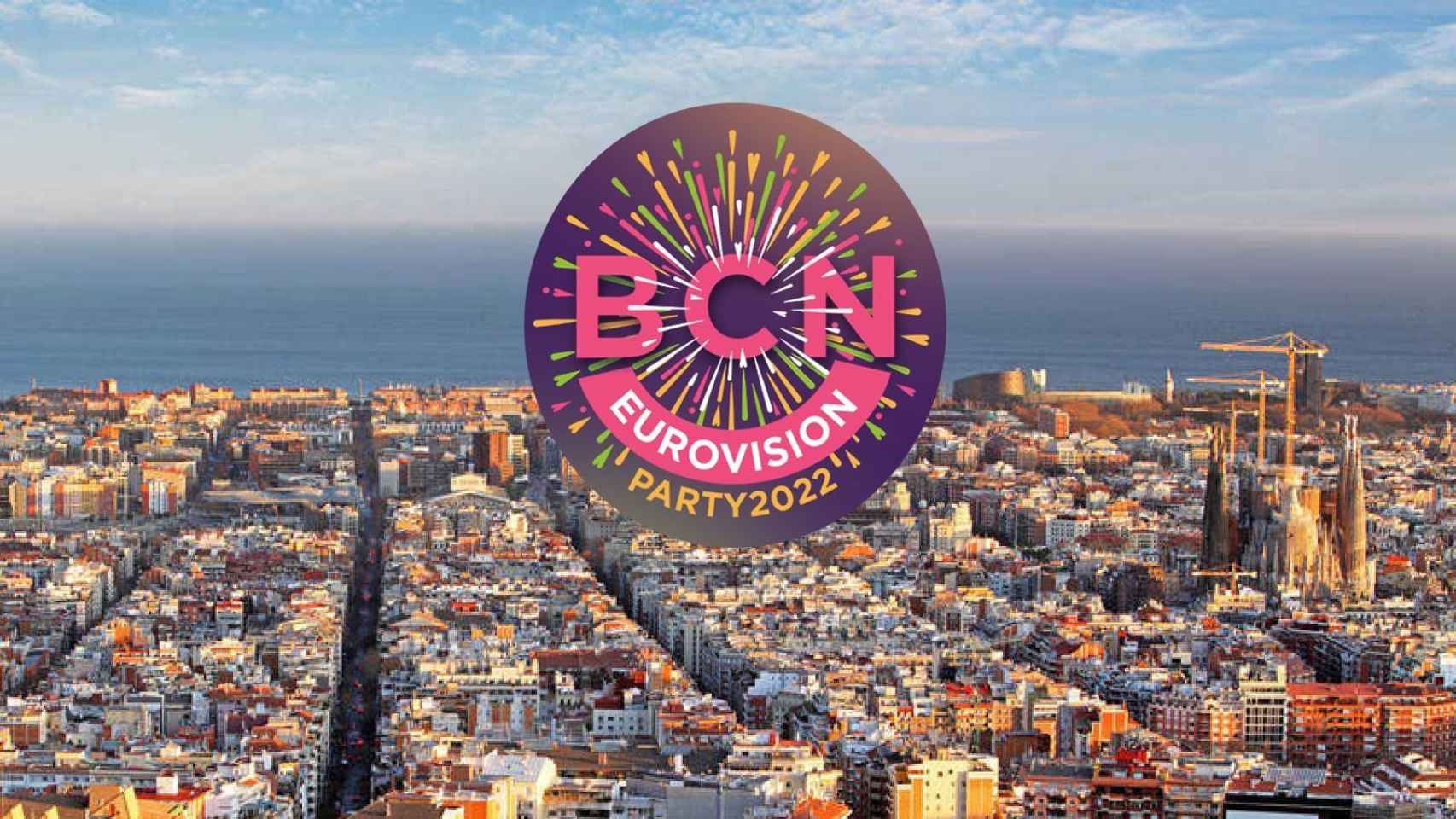 Fotomontaje del logo de la Barcelona Eurovisión Party y una panorámica de la ciudad / BMAGAZINE