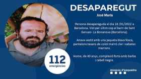 Imagen de José María, el hombre de 40 años desaparecido en Sant Gervasi / MOSSOS
