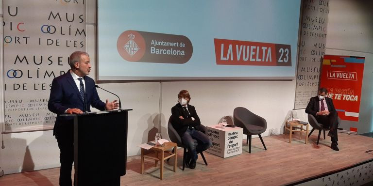 Jaume Collboni, durante su intervención en el Museu Olímpic / AYUNTAMIENTO DE BARCELONA