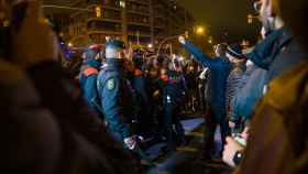Activistas independentistas cortan la Meridiana de Barcelona a pesar de la prohibición del Govern / EUROPA PRESS