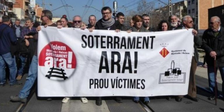 Protesta por el soterramiento del tren en Montacada i Reixac / EUROPA PRESS