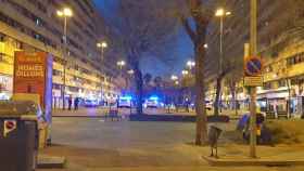 Mossos d'Esquadra y Policía Local en el lugar del tiroteo /