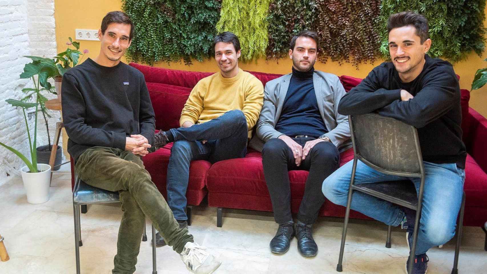Pol Clavell, Ferran García, Marc Teixidor y Servi Vila, fundadores de Flappin'