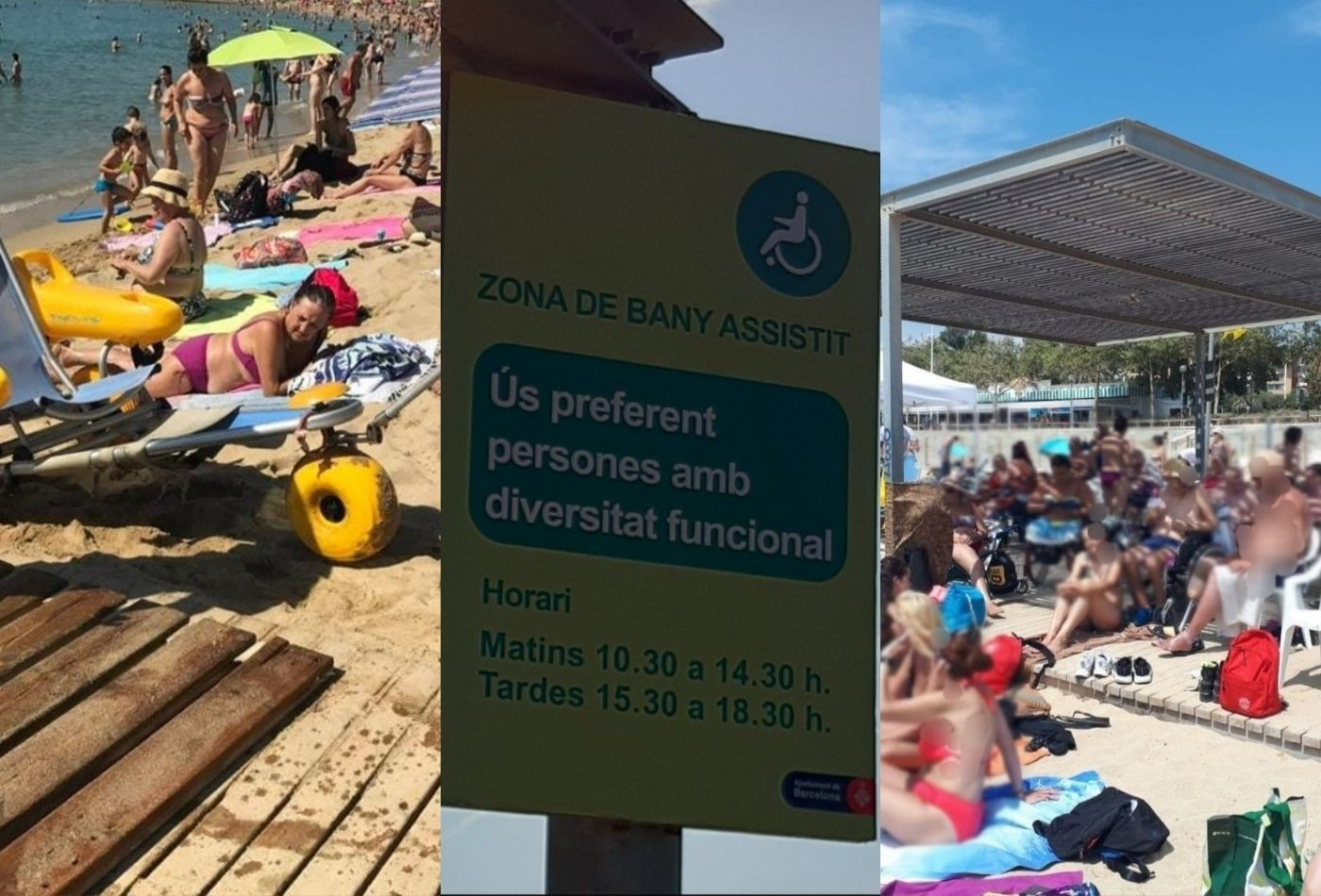 Asociaciones denuncian que las playas de Barcelona discriminan a personas con movilidad reducida / CEDIDAS