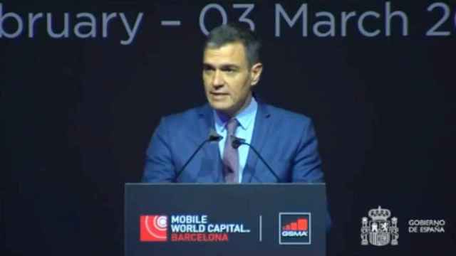 Pedro Sánchez, en la inauguración del Mobile en Barcelona