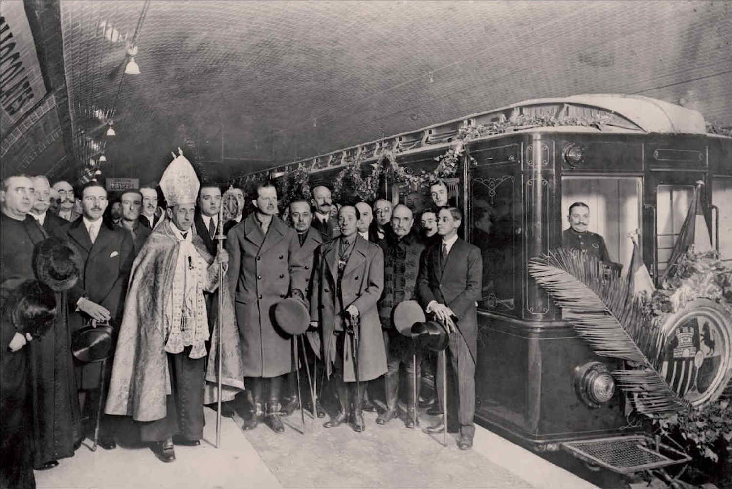 Inauguración del primer metro de Barcelona, en 1924 / ARCHIVO TMB