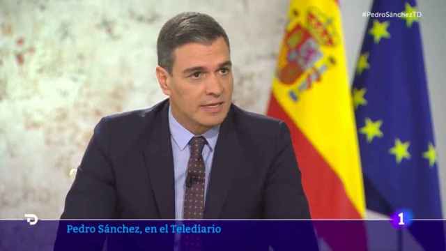 Pedro Sánchez, este lunes por la noche en el 'Telediario' / TVE