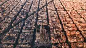 Fotografia aérea de la Sagrada Familia y el Eixample / TMB