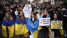 Manifestación por la paz y contra la invasión Rusa de Ucrania en una imagen de archivo / EFE