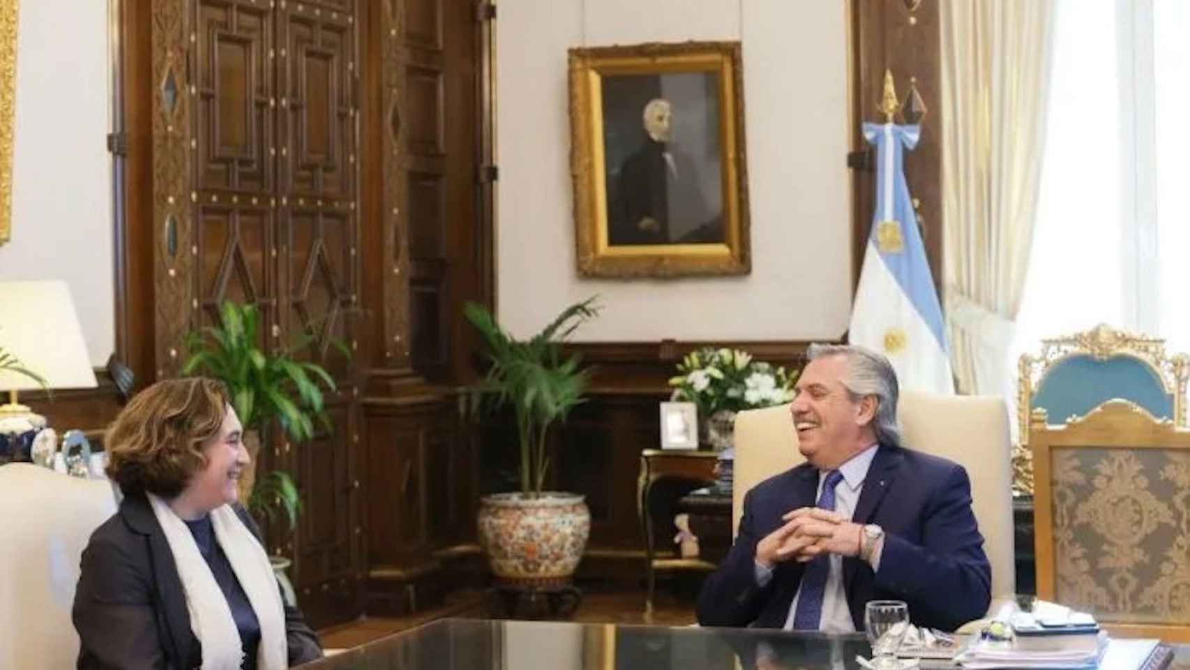 Ada Colau con el presidente de Argentina, Alberto Fernández / PRESIDENCIA DE ARGENTINA