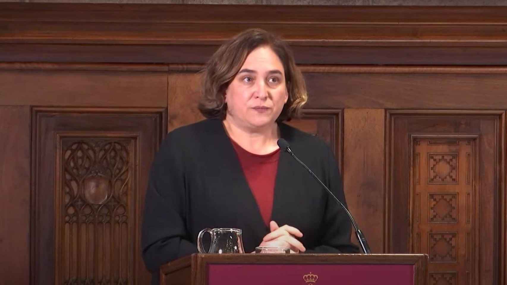 La alcaldesa de Barcelona, Ada Colau, en rueda de prensa sobre la ZBE / AYUNTAMIENTO DE BARCELONA