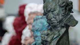 Esculturas de los premios Goya, que Barcelona quiere acoger de nuevo / EUROPA PRESS