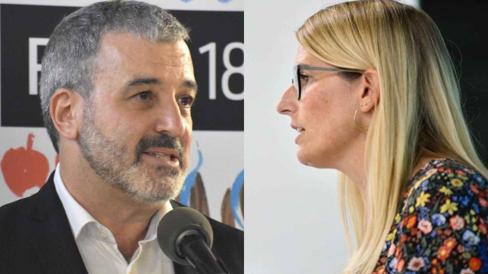 El primer teniente de alcalde del PSC, Jaume Collboni, y la líder de Junts en Barcelona, Elsa Artadi