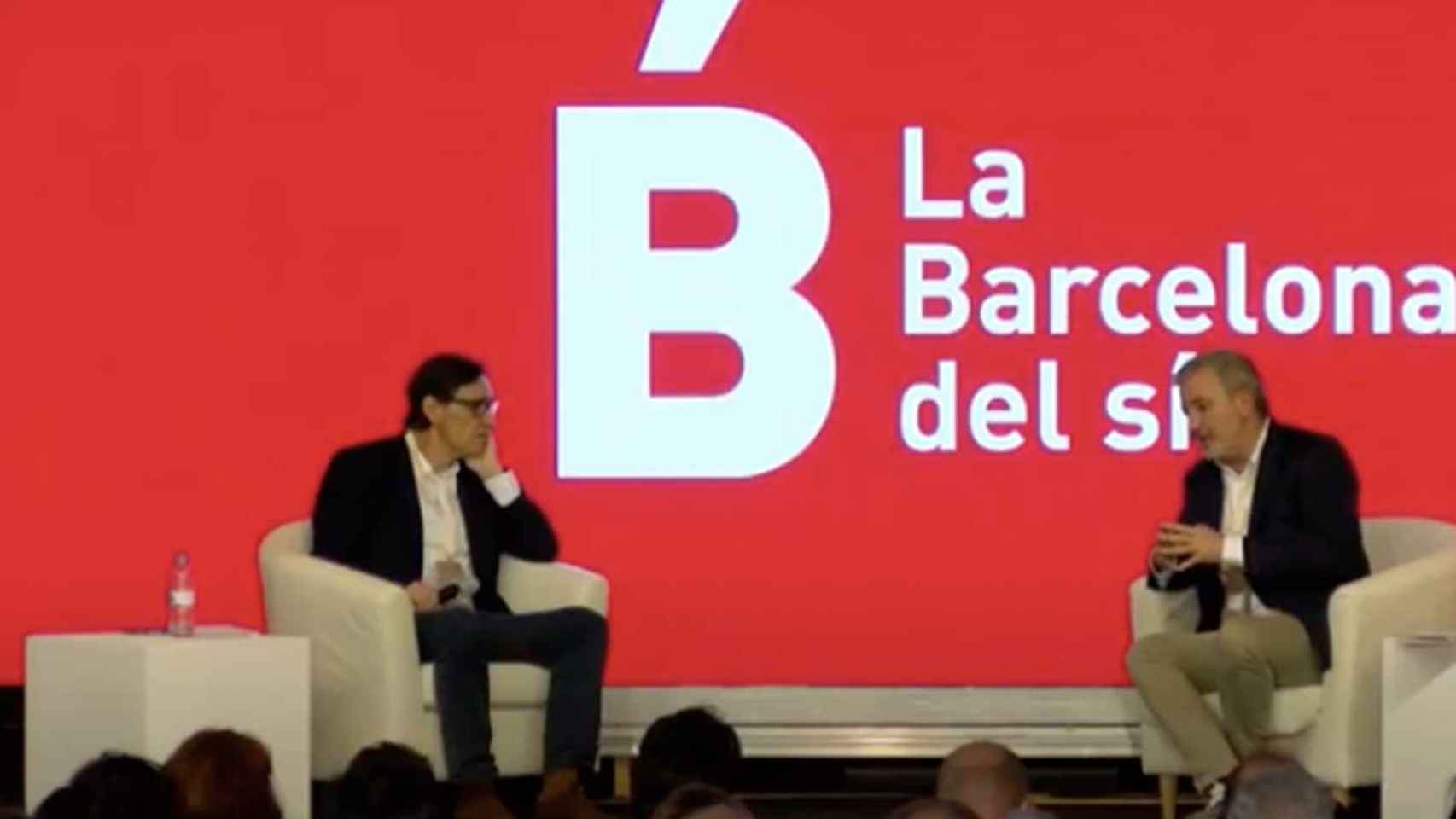 Salvador Illa y Jaume Collboni, en la convención del PSC de Barcelona / PSC
