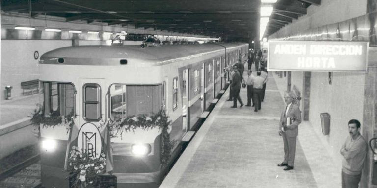 Inauguración del tramo de la línea 5 entre Vilapicina y Horta, el 5 de octubre de 1967.