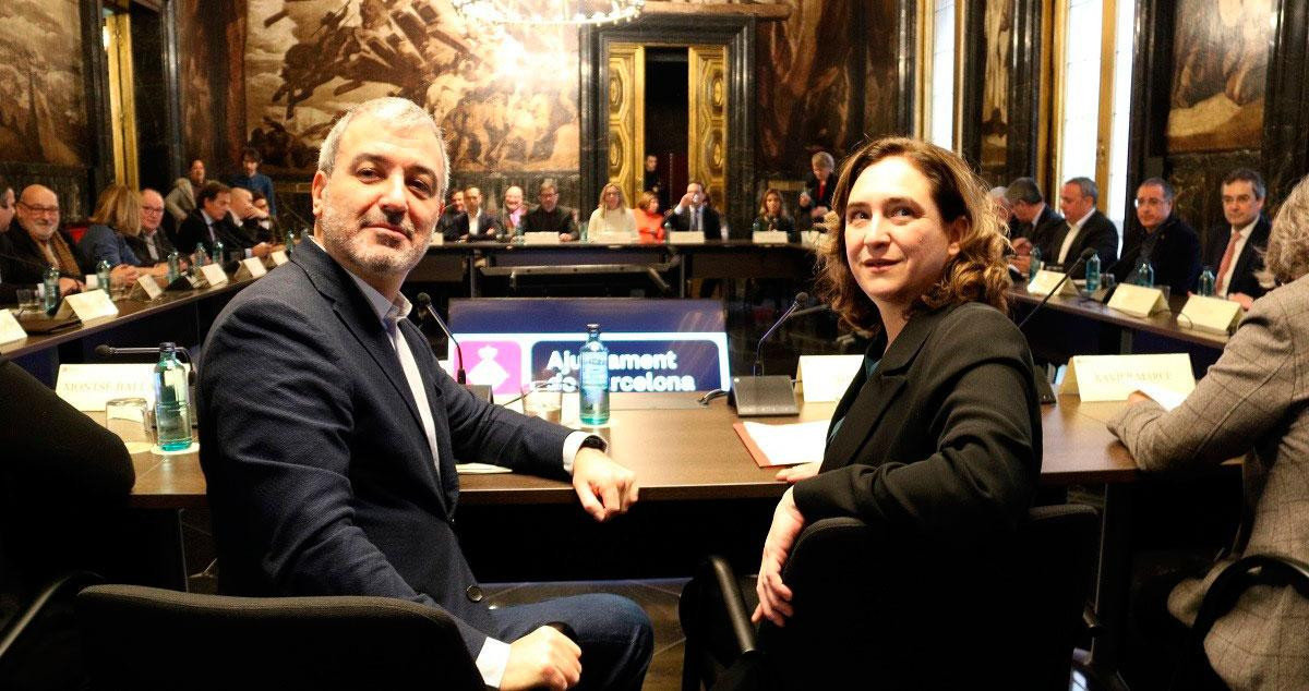 El primer teniente de alcalde, Jaume Collboni, y la alcaldesa de Barcelona, Ada Colau / EUROPA PRESS
