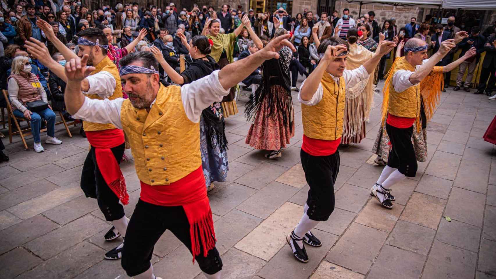 Acto de celebración del Gremi de Revenedors en la plaza del Pi este sábado / GREMI REVENEDORS