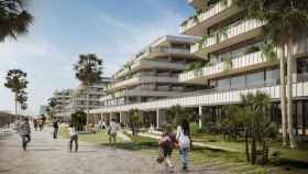 Render del futuro alojamiento en el Port Fòrum de Sant Adrià