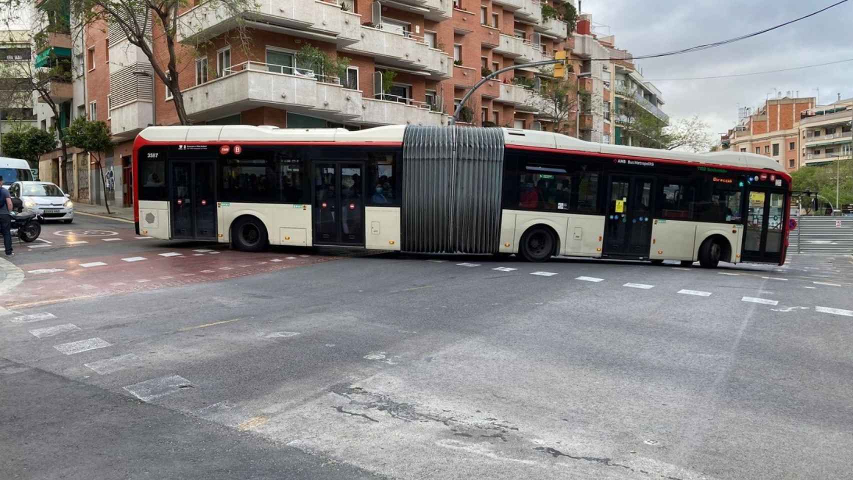 Un bus lanzadera durante las obras de Semana Santa / CEDIDA