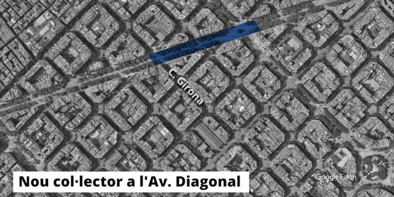 Tramo donde se ubica el nuevo colector de la Diagonal / AJUNTAMENT DE BARCELONA