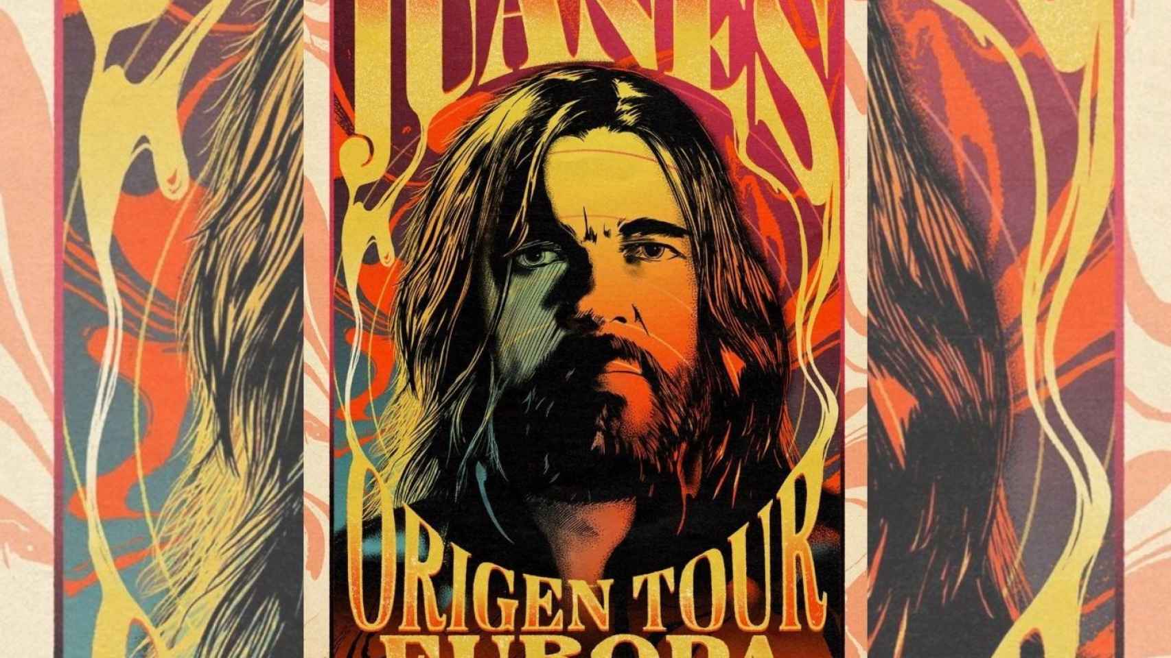 Cartel de la nueva gira de Juanes, que actuará el 14 de julio en Barcelona / JUANES