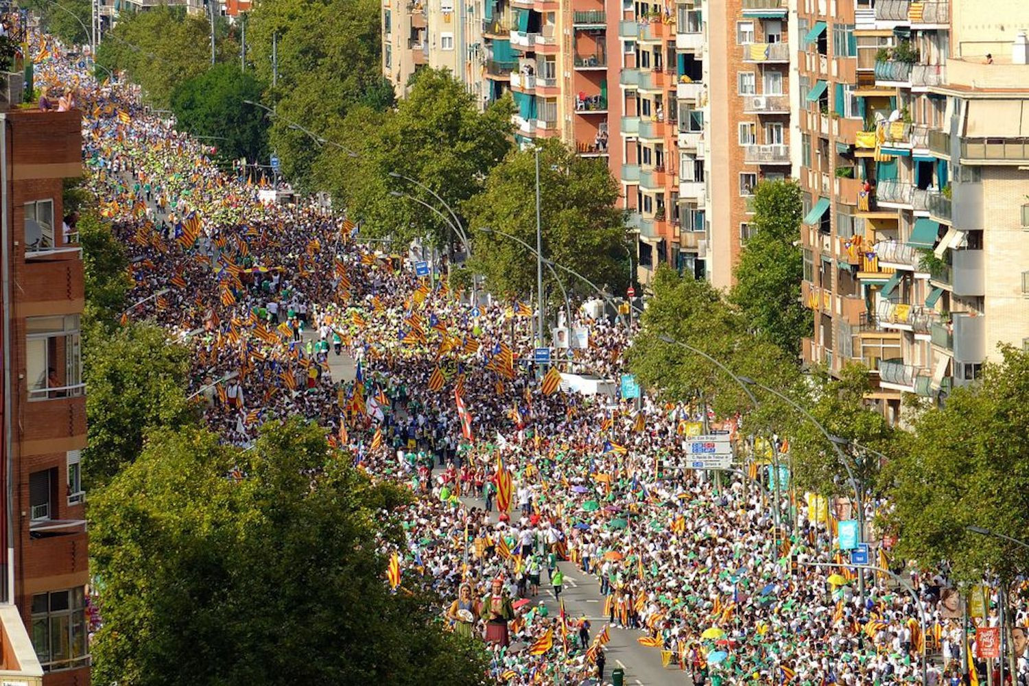 Manifestación de la Diada el año 2015 en la avenida Meridiana de Barcelona / AYUNTAMIENTO DE BARCELONA