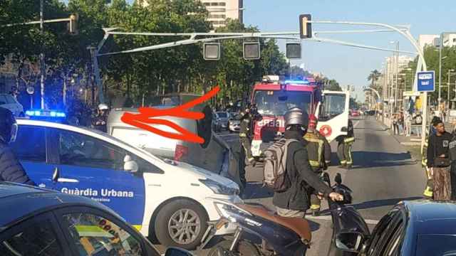 Accidente en la avenida Diagonal / @RAVALDREAM