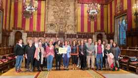 Firma del Acuerdo de Barcelona para Cuidar la Salud Mental en el Trabajo y entrega del Premi Ignasi Fina en el Saló de Cent - EUROPA PRESS