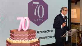 Lluís Sans, presidente de la Associació del Passeig de Gràcia, durante el 70 aniversario de la misma / CEDIDA